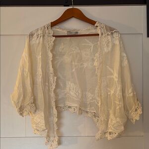 Cream Lace Kimono